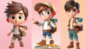 design a cute 3d character model for your games or film