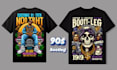 create rap tee 90s bootleg vintage t shirt design