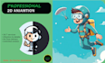make a 2d cartoon animation video