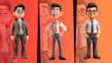 make cute 3d cartoon character model, and rendering