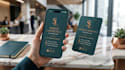 design digital business card and professional card mockup