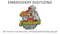 do embroidery digitizing in dst vp3 hus ofm within few hours