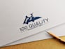make awesome professional mountain climber scaling logo