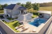 design modern backyard, patio, garden and realistic 3d landscape
