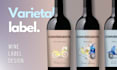 create a professional wine label design print ready