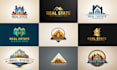 construction business logo creation and real estate design