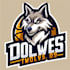 do wolves modern carton mascot logo design