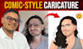 create a unique and stylized caricature of you