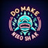 do make neon shark buel logo design
