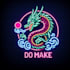 do make neon style dragon juss logo design
