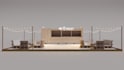 create a container cafe with rendering