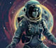 make cool outer space astronaut illustration