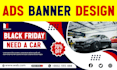 creative ads banner design, yard sign, website banner design