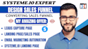 create systeme io sales funnel and systeme io landing pages