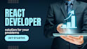 be your front end developer html css javascript and react js