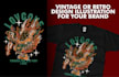 create vintage or retro design illustration for your brand