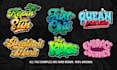 design modern font and custom typography handwritten designs
