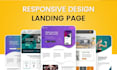 build responsive wordpress landing page design or elementor one page website