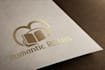 make amazing romantic reads bookstore logo design