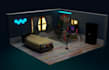 make 3d isometric for design you room in blender