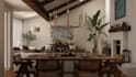 do interior decor plan with 3d model, 4k render and moodboard with shopping list