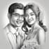 draw couple portrait for wedding illustration