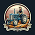 create beautiful tractor farmer mascot logo with express delivery