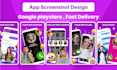 design android and ios app screenshots