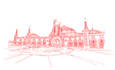 hand draw architecture plans and design sketches