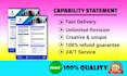 design creative capability statement and business flyer