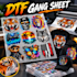 create a professional dtf gang sheet for custom apparel printing