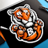 do, modern, style, tiger, claw, mascot, logo