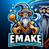 do, make, modern, style, wizard, e sport, mascot logo design