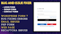 create or fix contact form in php ,email issue ,  login and signup form issue