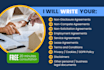 be your lawyer for agreements, contracts, legal documents, terms and conditions