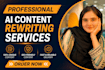 do ai proofreading and rewrite content humanize ai content