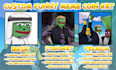 custom funny meme coin art for your website and social media