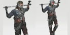 aaa 3d human game character metahuman, 3d sci fi mech cyberpunk cyborg armor