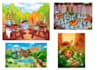 architectural or natural landscape digital by hand