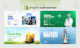 design shopify store banner, web banner, hero image, header, and shopify banner