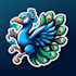 do creative business flying peacock bird mascot logo with creative concepts
