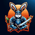 design an awesome rabbit warrior mascot logo  with express delivery