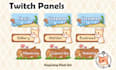 create twitch panels in cute pixel art style