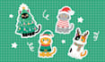 create cute hand drawn digital sticker pack