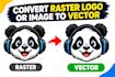 convert raster logo or image in vector file,recreate,tracing