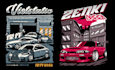 create draw jdm car illustration design for t shirt