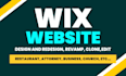 redesign wix website design update, fix wix edit wix website new startup website