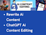 do rewriting, paraphrasing, and ai content editing