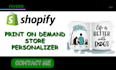 build teeinblue or customily product personalizer for shopify print on demand