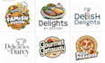 create burger pizza bbq food restaurant logo design